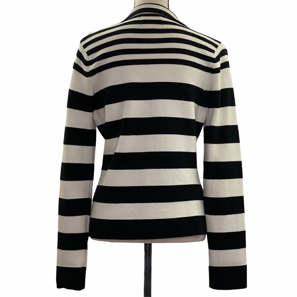 BOUTIQUE Essentials Striped Button Down Jacket M - image 3